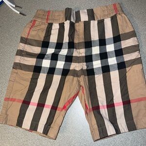 Burberry Beige and Black Plaid Men's Shorts